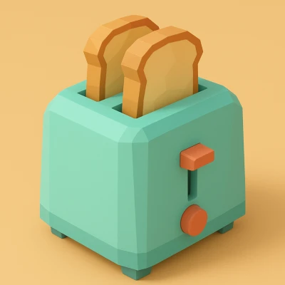 Máy nướng bánh mì đồ chơi hình khối thấp