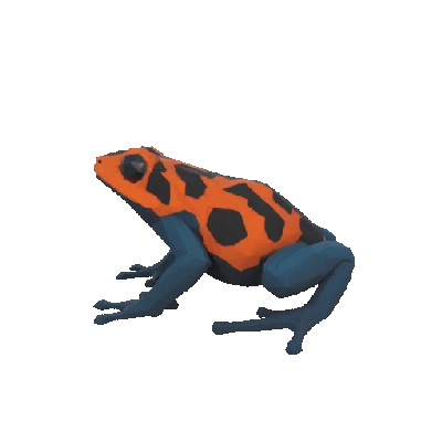 Mô Hình Ếch Phi Tiêu Low Poly