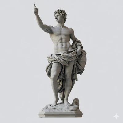 Tượng Thần Apollo - Tượng Đá Cẩm Thạch Cổ Điển