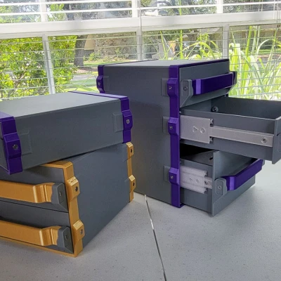 Hệ thống ngăn kéo FuExRaPiLiRa: Mở rộng hoàn toàn, bánh răng hành trình, ray trượt