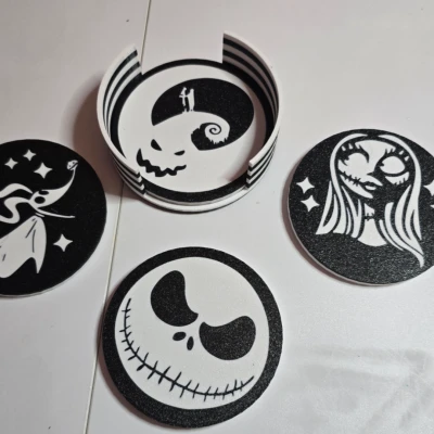 Bộ Đế Lót Ly Đêm Giáng Sinh Kinh Hoàng Cho Halloween