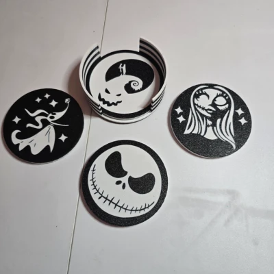 Bộ Đế Lót Ly Đêm Giáng Sinh Kinh Hoàng Cho Halloween