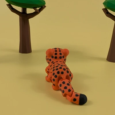 Mô hình Móc Khóa Báo Gấm Khớp Nối - Leopard Articulated Keychain Figure