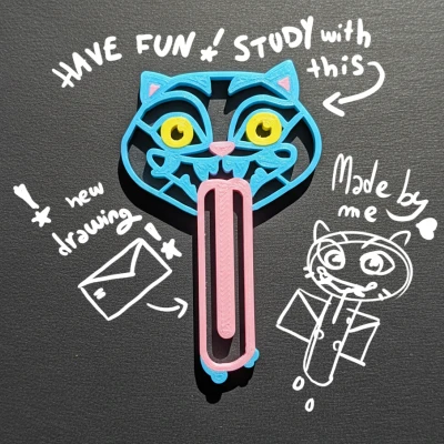 Bookmark Hổ Derpy Kpop Demon Hunters STL Đa Sắc