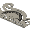 Thước Đo Cong Hình Pháp Có Giác Đo Góc, Thước Kẻ Và Vòng Tròn - Thumbnail 2