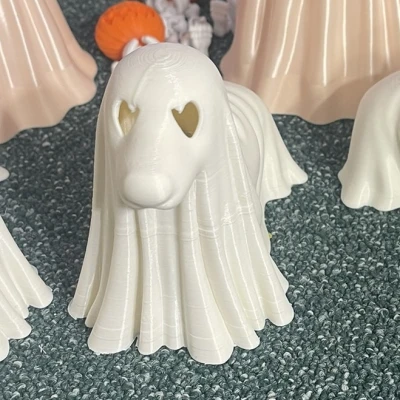Dachshund Ghost (Đèn Tealight) - Mô Hình Chó Ma