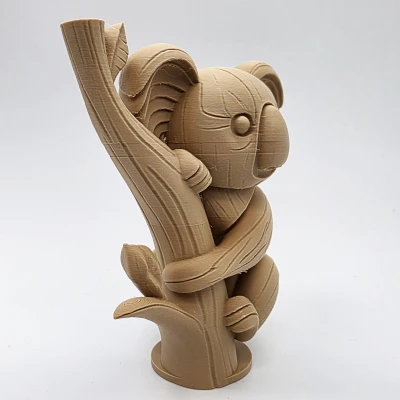 Koala Gỗ Tạc Trên Cây