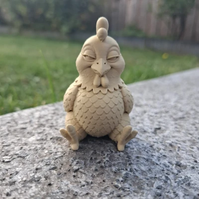 Gà "Chill" - Mô hình 3D vui nhộn