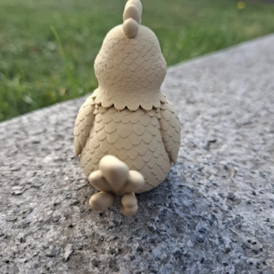 Gà "Chill" - Mô hình 3D vui nhộn