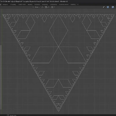 Mô hình Fractal Hình chóp tam giác Sierpiński Cấp 6 - Chế độ Bình