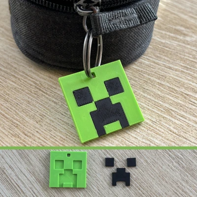 Móc Khóa Creeper 8-bit Nhiều Bộ Phận – Lắp Ráp Dễ Dàng Không Keo
