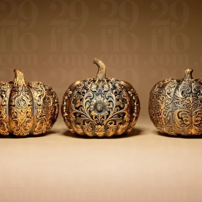 3 Quả Bí Ngô Trang Trí