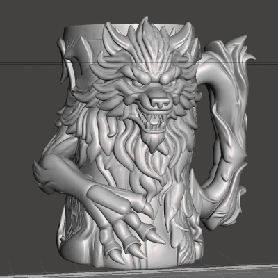 Giá Đỡ Lon / Cốc Bia Hình Người Sói