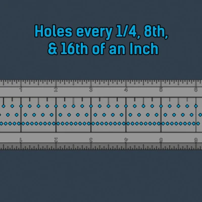 Thước Vuông Yên Ngựa Có Lỗ Đánh Dấu Cho Mộc Dùng Inch