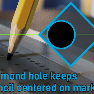 Thước Vuông Yên Ngựa Có Lỗ Đánh Dấu Cho Mộc Dùng Inch