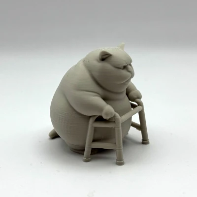 Mèo Ú Bự Đi Gậy