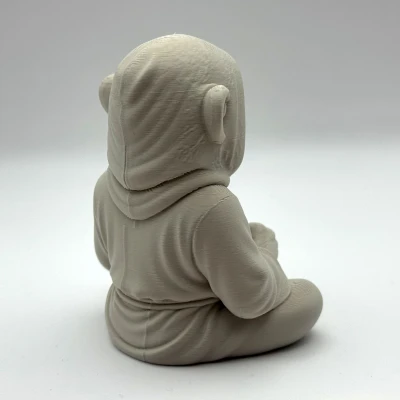 Chú Khỉ Chơi Trống - Tượng Trang Trí Thiền Định