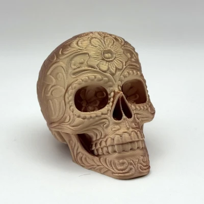 Mô Hình 3D Đầu Lâu Đường Hoa