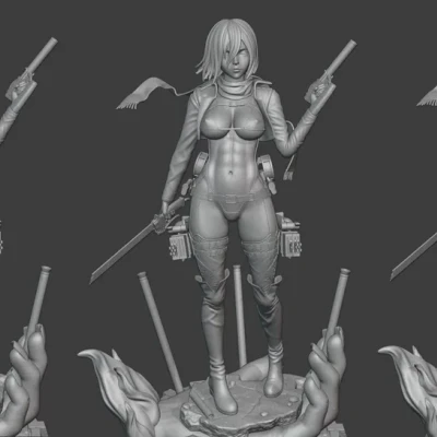 Mô hình Mikasa Ackerman Attack on Titan