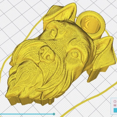 Móc khóa hình chó Schnauzer