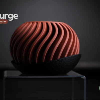 Chậu cây "surge · planter" hiện đại tối giản