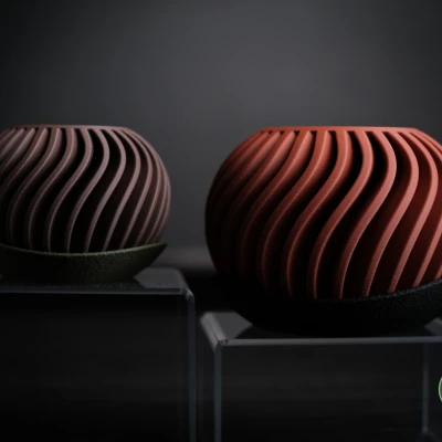 Chậu cây "surge · planter" hiện đại tối giản