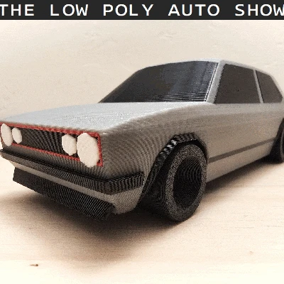 Volkswagen GTI Mk1 Phong Cách Low Poly