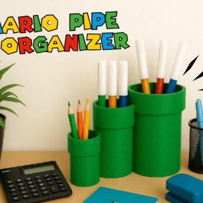 Kệ Đựng Bút Ống Nước Mario (Mario Pipe Organizer)