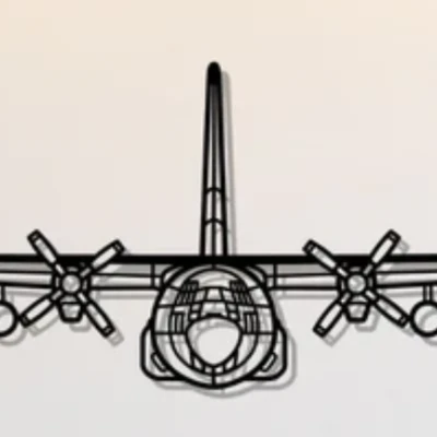 Trang Trí Tường C-130H Hercules Mặt Trước