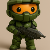 Tượng Master Chief Chibi – Mô Hình 3D Phong Cách Dễ Thương - Thumbnail 1