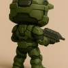 Tượng Master Chief Chibi – Mô Hình 3D Phong Cách Dễ Thương - Thumbnail 2