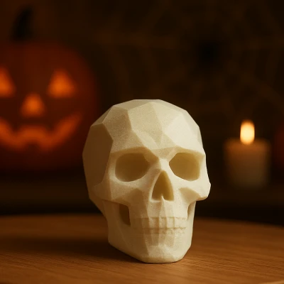 Hộp sọ Halloween phong cách Low-poly