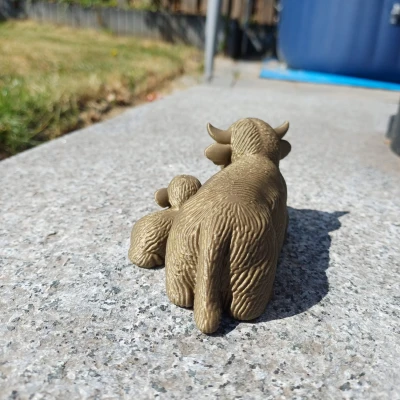 Bò Mẹ Cao Nguyên Cùng Bê Con