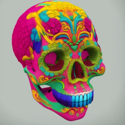 Đầu Lâu Đường Nhiều Màu – Calavera Trang Trí Cho Día de los Muertos