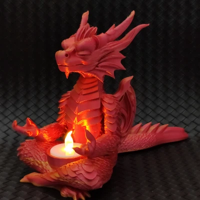 Rồng Thiền Định - Chân Nến LED