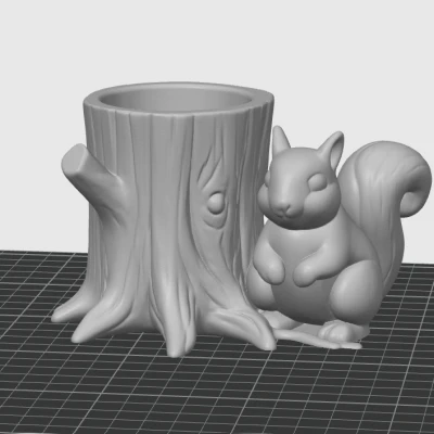 Gốc Cây Tround, Sóc Rừng và Gốc Cây - Hộp Đựng Bút / Hộp / Organizer