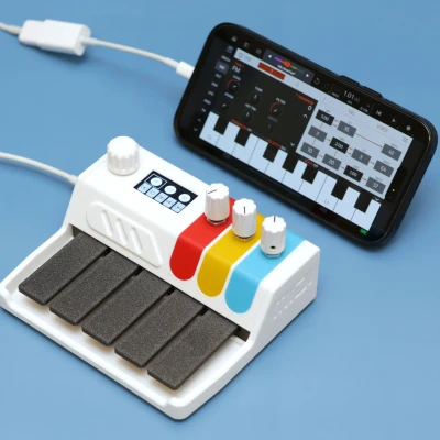 Bộ điều khiển USB MIDI Keyset Phong Cách Synth Cổ Điển