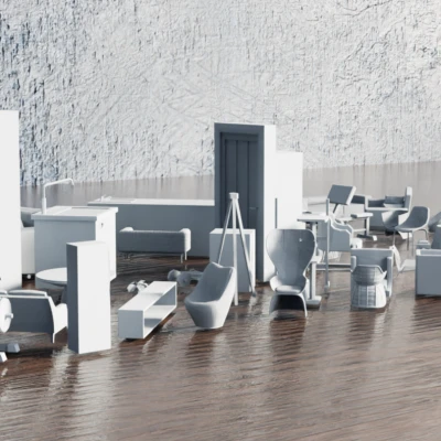 Bộ Sưu Tập Nội Thất Low Poly Phần 4