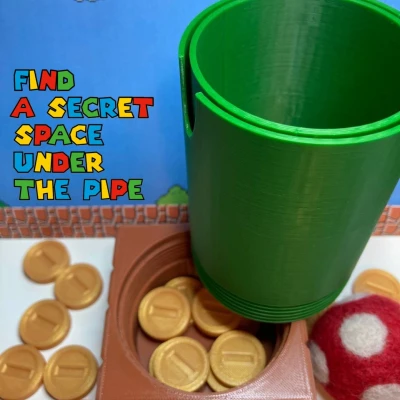 Ống Bút Siêu Nhân Mario Có 3 Ngăn Bí Mật