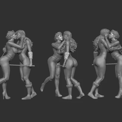 Mèo Đen Hôn Mèo Đàn Bà