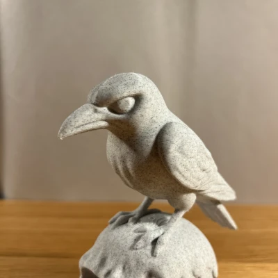 Tượng Đầu Lâu Tan Chảy Cùng Quạ