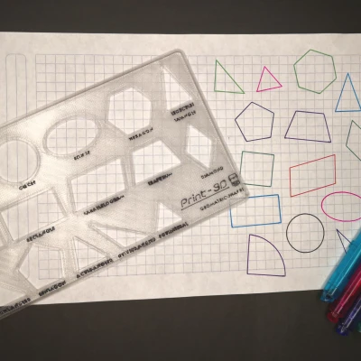 Mẫu Vẽ Hình Học - Khuôn Vẽ