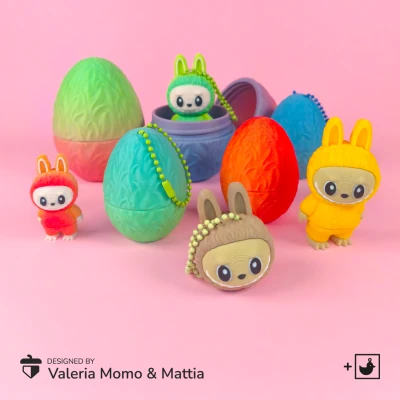 Trứng Labubu (+ Phiên bản Móc Khóa, có 3 kích cỡ)
