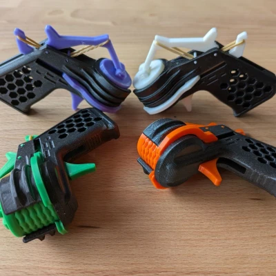 6-shot disc shooter cải tiến cần gạt