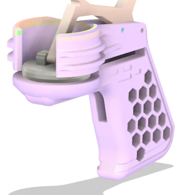 6-shot disc shooter cải tiến cần gạt