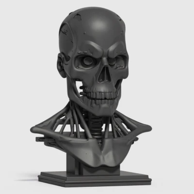 Tượng Bán Thân Terminator T800 Có Chân Đế