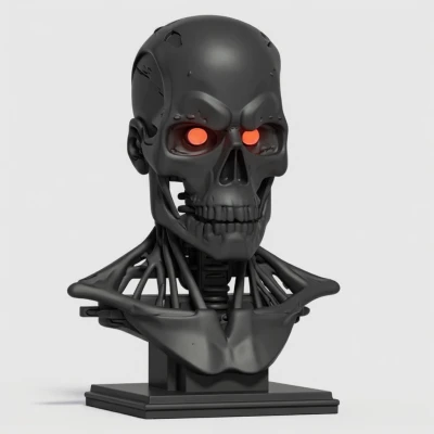 Tượng Bán Thân Terminator T800 Có Chân Đế