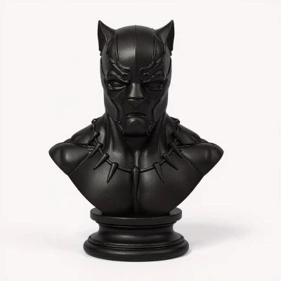 Mô hình 3D Tượng Bán Thân Black Panther Chân Thực
