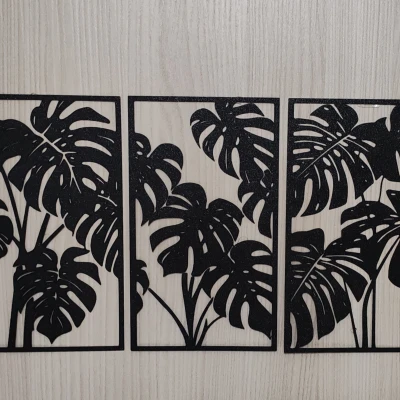 Tranh dán tường Monstera 2D trang trí nhà cửa