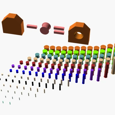 Hàng trăm lỗ ren trong Metric từ M2 đến M64 để trừ khỏi thiết kế của bạn
